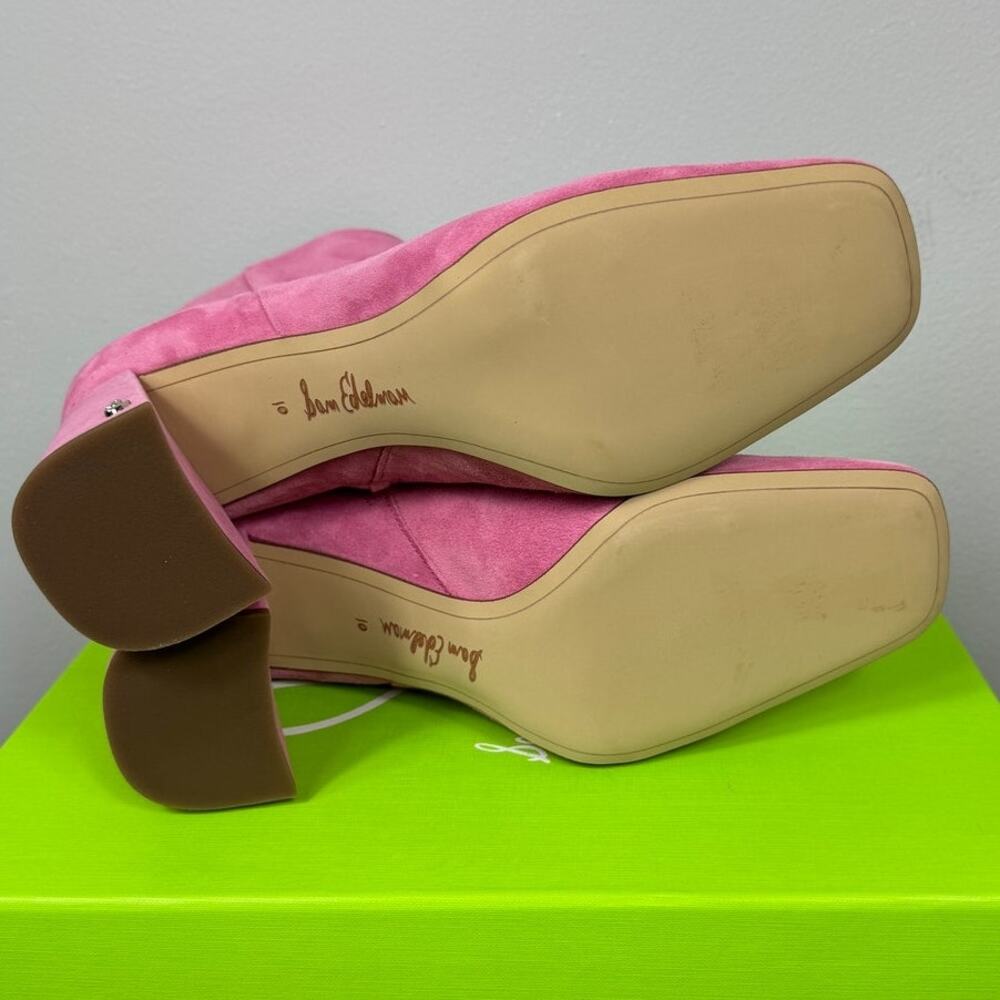 New Sam Edelman Codie Ankle Bootie in Pink Suede Women's Size 10 - Picture 8 of 9